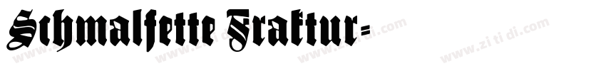 Schmalfette Fraktur字体转换